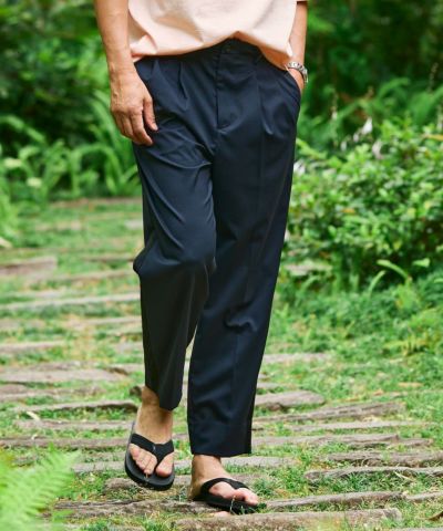 メンズファッション -ハイブリッドウール ツータックイージー